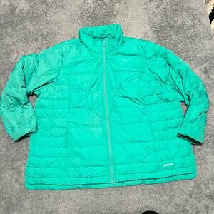 Lands' End Teal Puffer Jacket for Women